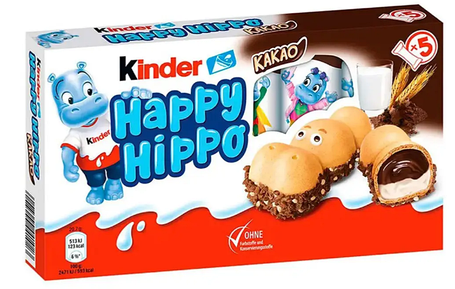 Батончики бегемотики Kinder happy hippo 5 шт, фото 2