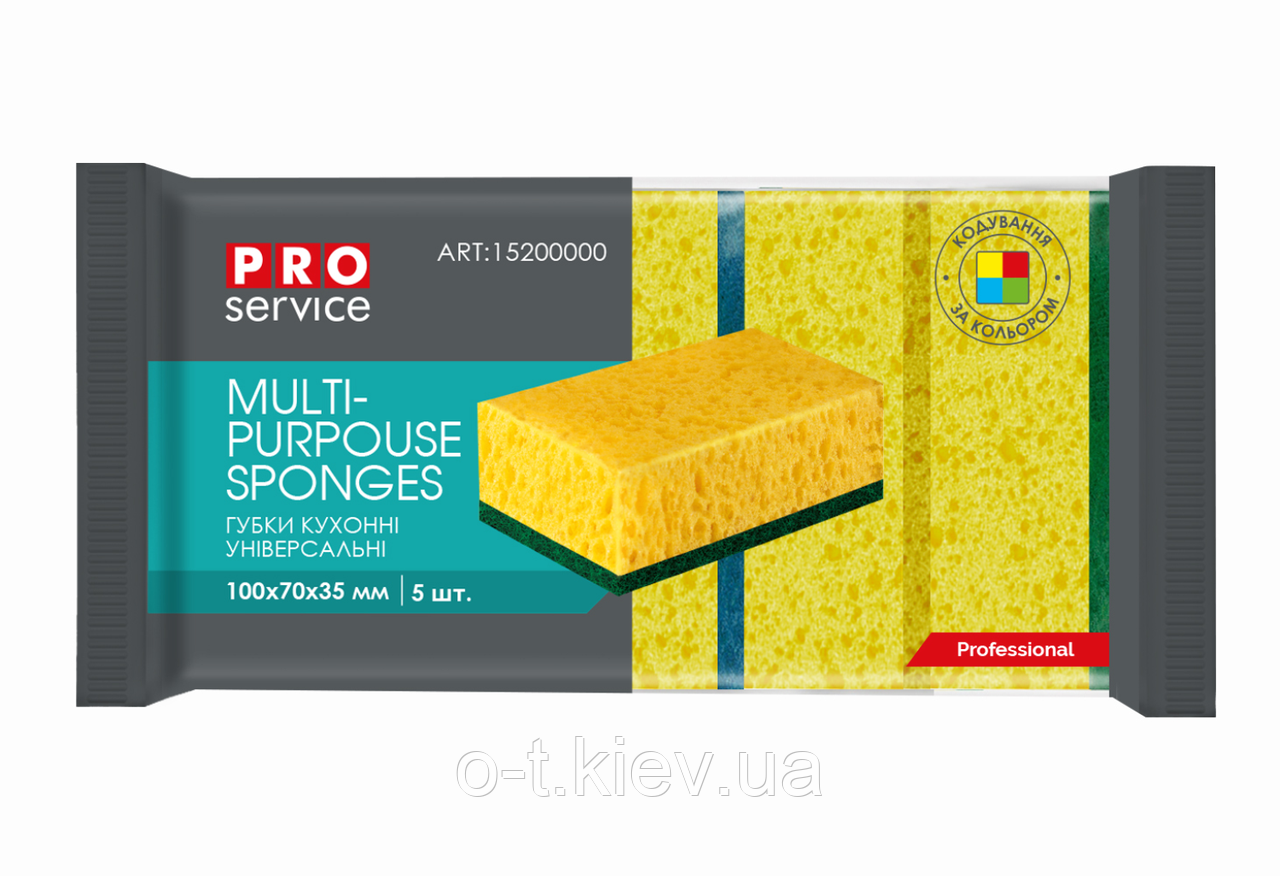 Губка кухонна крупнопориста Professional, 5 шт/уп PRO SERVICE 15200000, фото 1