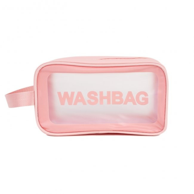 Жіноча косметичка органайзер WASHBAG SMALL з однією ручкою рожева, фото 1