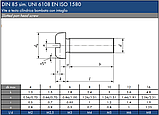 DIN 85 (ISO 1580; ГОСТ 17473-80) : гвинт з напівкруглою головкою та прямим шліцом, нержавіюча сталь, фото 3