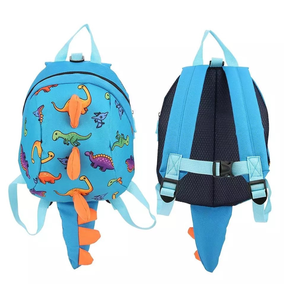 Дитячий рюкзак Динозаврик з хвостом, для хлопчика 2-4 роки, блакитний
