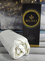 Простирадло сатинове на резинці з наволочками 160 або 180 на 200 см Belizza Home біле