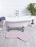 Набір акрилових килимків для ванної кімнати два предмети Chilai Home Туреччина рожевий, фото 3