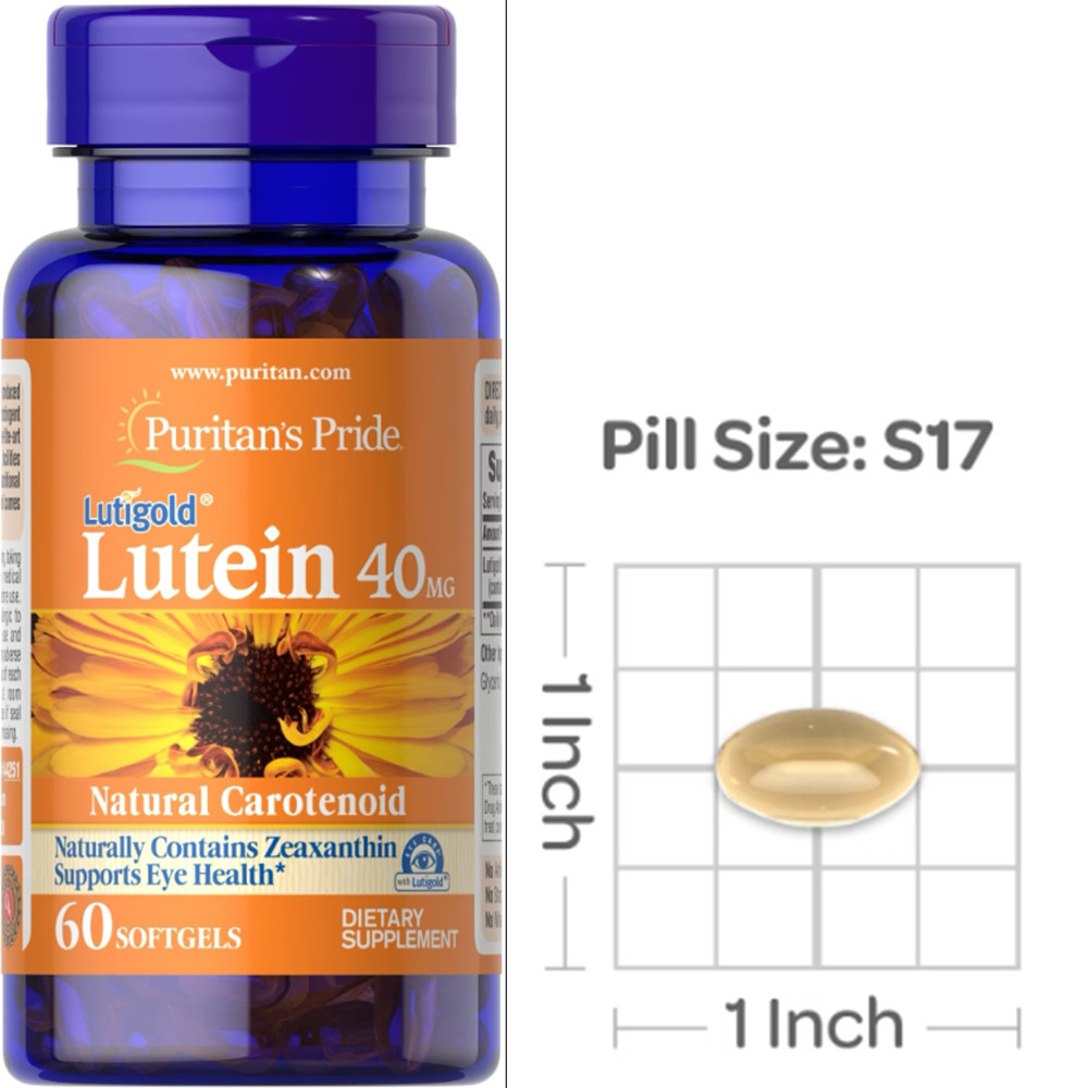 Лютеїн для зору Puritan's Pride Lutein 40 мг 60 гельових капсул