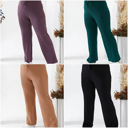 Неймовірно красиві штани кашемір висока посадка батал, фото 1