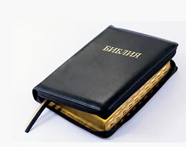 Біблія російською мовою з пошуковими індексами Біблія на блискавці шкірозамінника малого формату 13*18 см