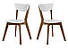 Твердий дерев'яний стілець із жорстким сидінням у стилі лофт Рондо Горіх / Білий для кухні, їдальні Мікс Мебель, фото 3
