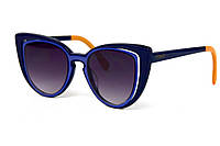 Брендовые женские очки синие солнцезащитные очки фенди Fendi Toyvoo Брендові жіночі окуляри сині сонцезахисні
