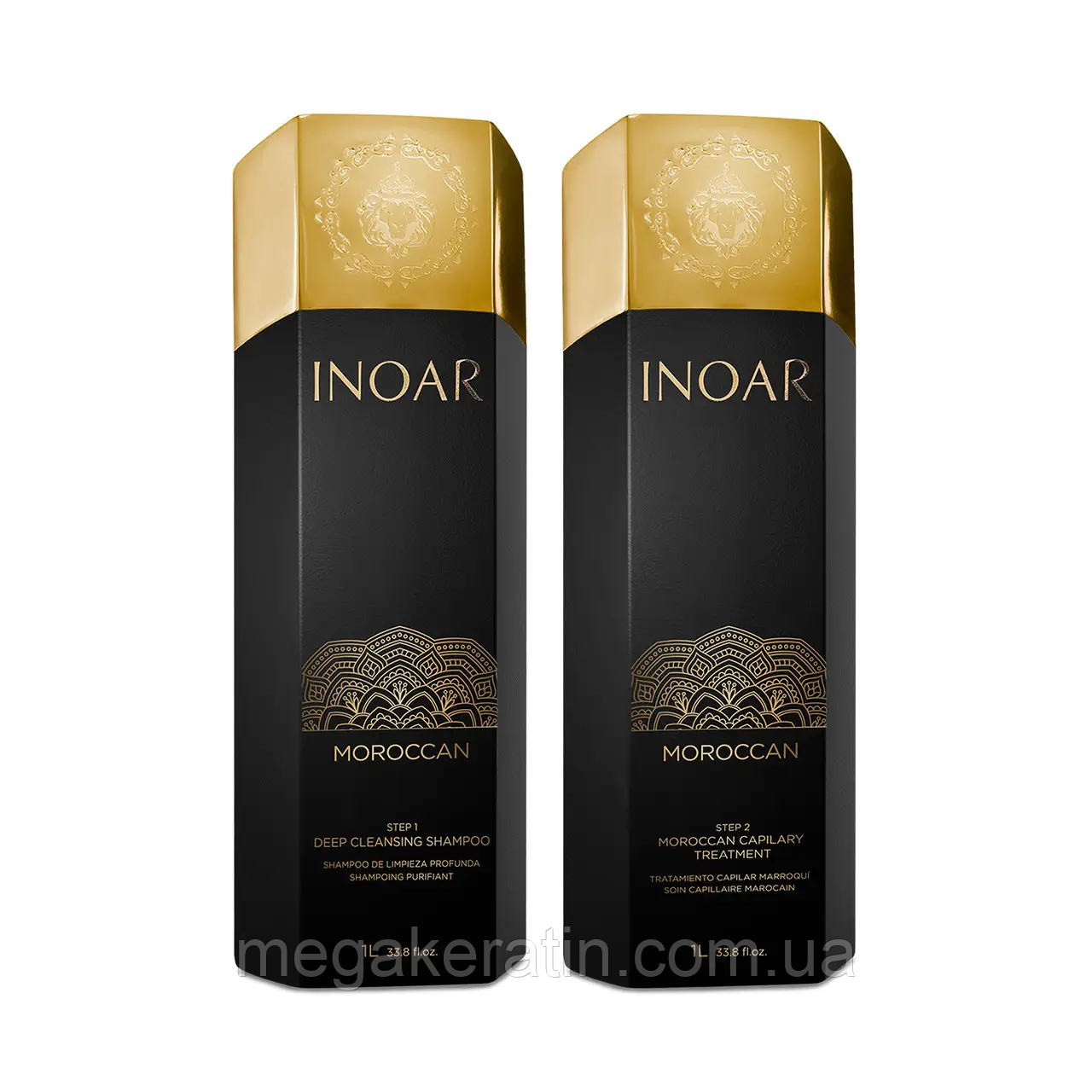 Кератин для слов'янського волосся набір, Inoar Moroccan Hair Keratin (shmp/1000ml + keratin/1000ml)