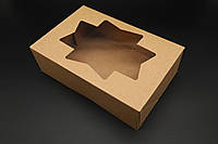 Сборные картонные коробки для подарков. Цвет крафт. 22.5х14.5х7см
