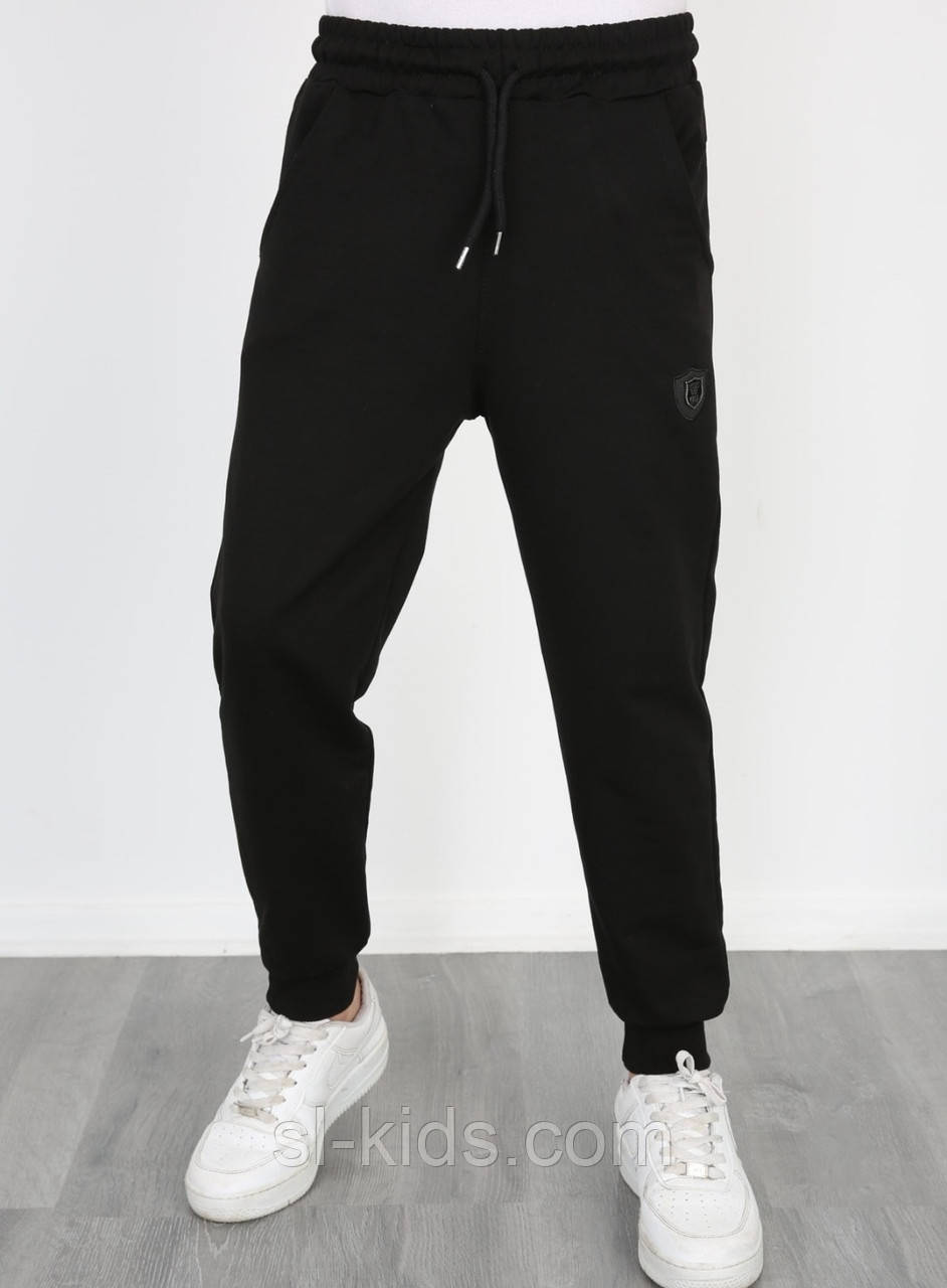 Дитячі спортивні штани 3-х нитка на флісі на зріст 140 (розмір 10), фото 1