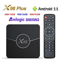 Смарт ТВ-приставка X98 Plus Smart TV Box Android 11 4GB/32GB
