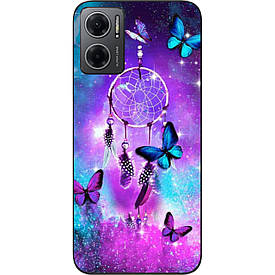 Чохол силіконовий Case для Xiaomi Redmi Note 11E з картинкою Метелики й оберег