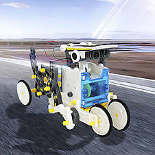 Робот конструктор на сонячній батареї Solar Robot 14 в 1 білого кольору (212), фото 2
