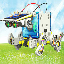 Робот конструктор на сонячній батареї Solar Robot 14 в 1 білого кольору (212), фото 3