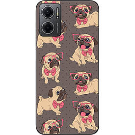 Бампер силіконовий Case для Xiaomi Redmi Note 11E з малюнком Мопсики