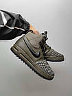 Чоловічі зимові кросівки Nike Lunar Force Duckboot сірі шкіряні до -21*С з хутром Найк Місяцьр, фото 6