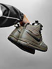 Чоловічі зимові кросівки Nike Lunar Force Duckboot сірі шкіряні до -21*С з хутром Найк Місяцьр, фото 4