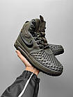 Чоловічі зимові кросівки Nike Lunar Force Duckboot сірі шкіряні до -21*С з хутром Найк Місяцьр, фото 7
