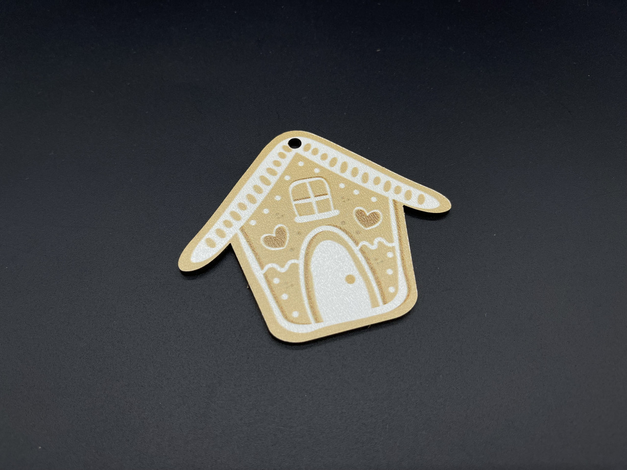 Дерев'яна новорічна іграшка з друком. 87ммх71мм