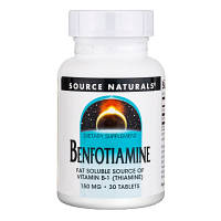 Витаминно-минеральный комплекс Source Naturals Бенфотиамин, 150 мг, Benfotiamine, 30 таблеток (SN1905)