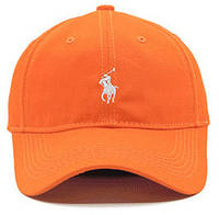 Оранжевая кепка с конём мужская женская бейсболка коттоновая на лето