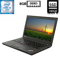 Ноутбук Lenovo ThinkPad X250/12.5"TN(1366x768)/Intel Core i5-5300U 2.30GHz/8GB DDR3/SSD 180GB/Intel HD Grap