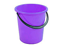 Пластиковое пищевое ведро, объем 5 литров, ТМ МЕД (фиолетовый цвет)