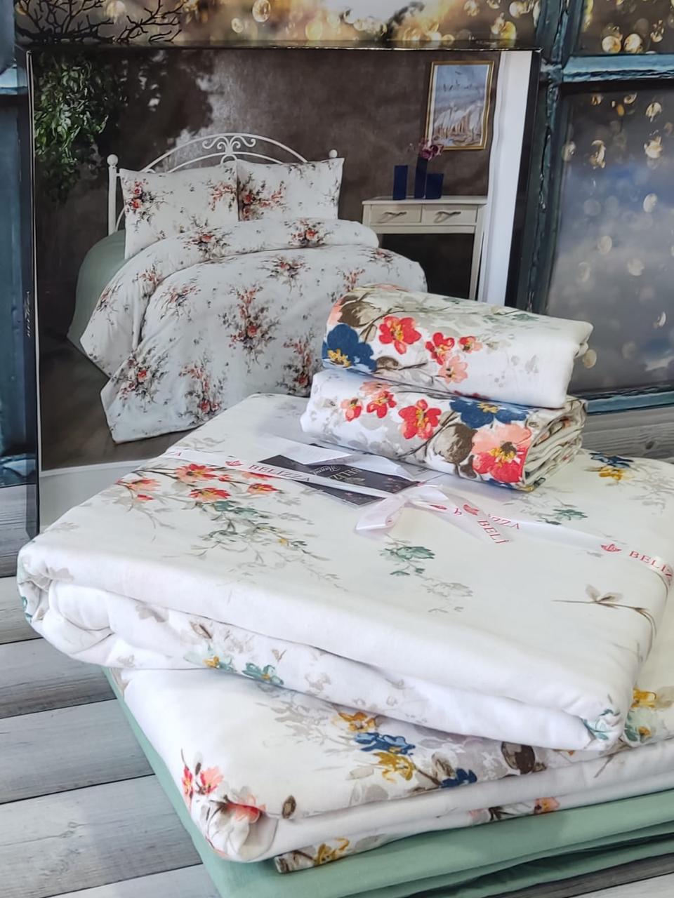 Байкова постільна білизна фланель сімейний розмір Belizza Home 08, фото 1