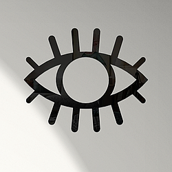 Дзеркальна наліпка на стіну у вигляді ока "Eye" — акрилова панель для декору інтер'єру, 22х18 см, 1 шт