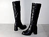 Сапожки зимові жіночі еко шкіра стильні чорні 38р, фото 4