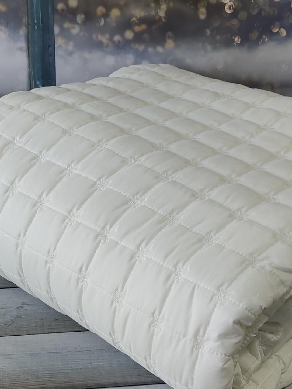 Покривало полуторне стьобане 180 на 240 см з наволочкою Istanbul Hazal молочне, фото 1