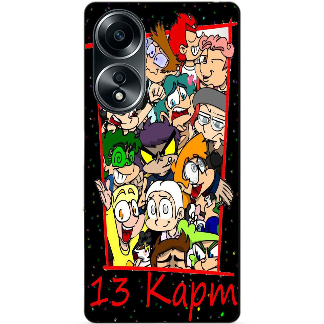 Силіконовий бампер чохол для Oppo A58 комікс 13 карт