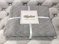 Простирадло бамбукове євро розмір 220 на 260 см Mylinn Home Туреччина сіре