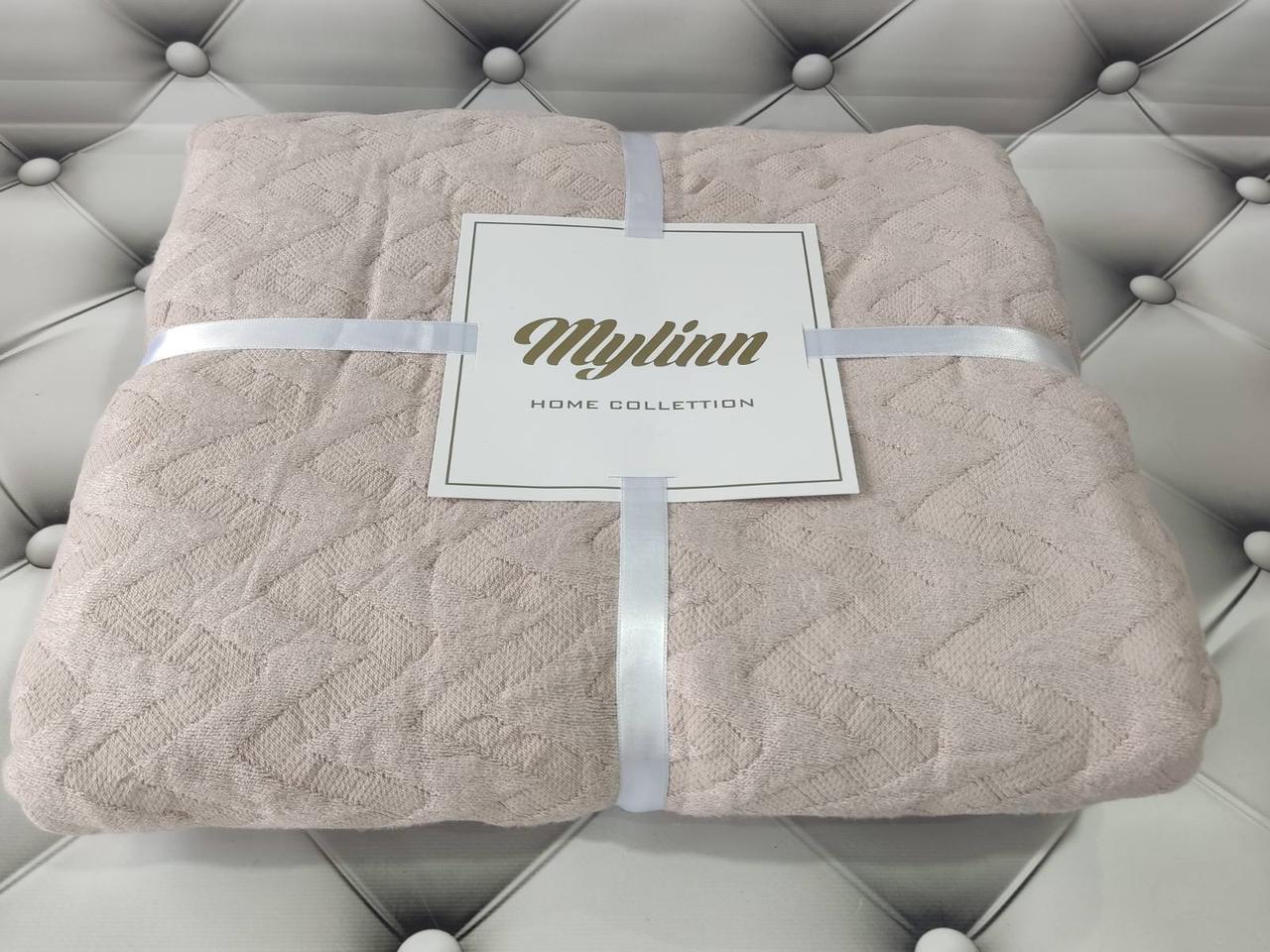 Простирадло бамбукове євро розмір 220 на 260 см Mylinn Home Туреччина пудрове