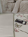 Люксова постільна білизна сатинова з вишивкою євро розмір Dantela Butterfly Туреччина, фото 3