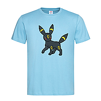 Голубая мужская/унисекс футболка Pokemon Umbreon (5-21-48-блакитний)