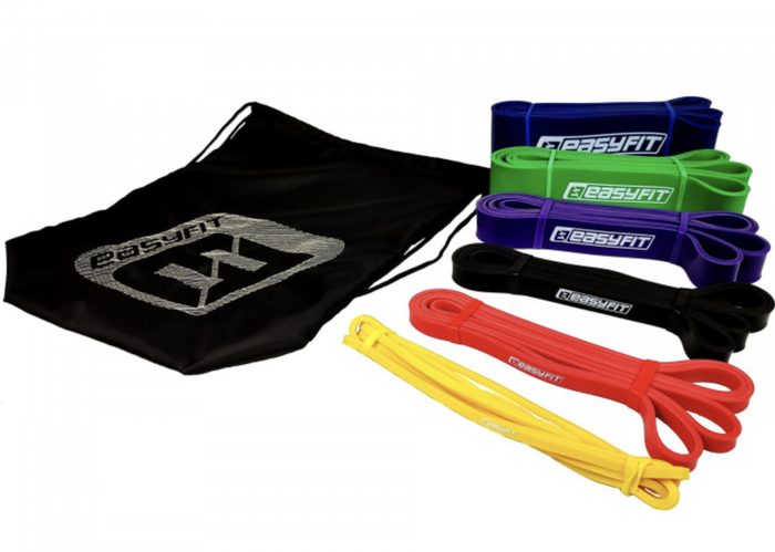 Резиновые петли EasyFit для тренировок (набор 1 - 110 кг - 6 шт ...