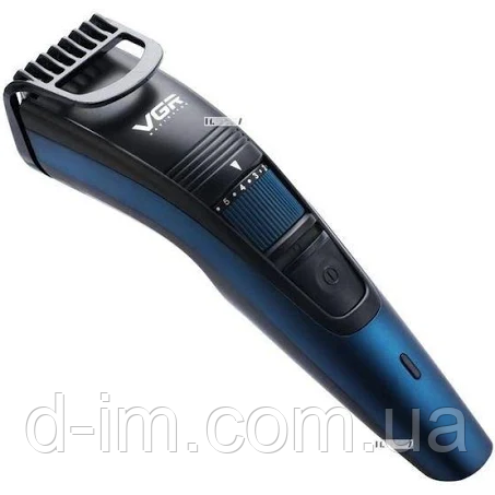 Машинка триммер для стрижки волос и бороды аккумуляторная с насадками VGR USB 5W Blue VGR-052 (60) - фото 3 - id-p1943278107