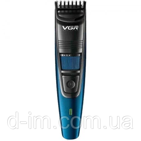Машинка триммер для стрижки волос и бороды аккумуляторная с насадками VGR USB 5W Blue VGR-052 (60) - фото 4 - id-p1943278107