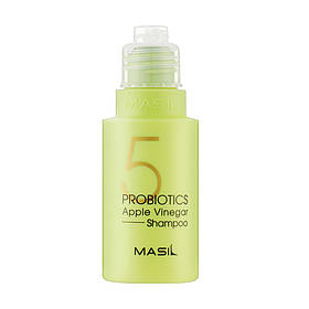 М'який безсульфатний шампунь з пробіотиками і яблучним оцтом Masil 5 Probiotics Apple Vinegar Shampoo 50 мл