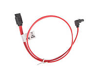 Lanberg Cable SATA III 0.5m F/F red angular metal snaps, фото 3