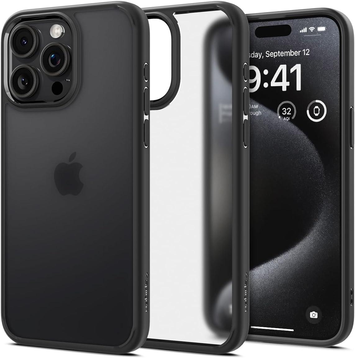 Чохол Spigen для iPhone 15 Pro Max - Ultra Hybrid Matte, Frost Black (ACS06568)