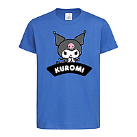 Синя дитяча футболка Напис з Куромі (5-22-11-синій)