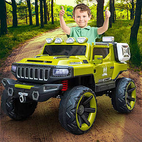 Дитячий електромобіль Jeep 500(AM-10), Жовтий (360T), фото 1