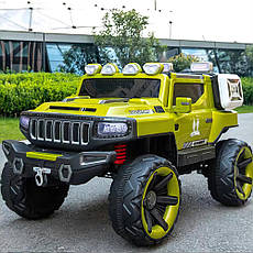 Дитячий електромобіль Jeep 500(AM-10), Жовтий (360T), фото 4