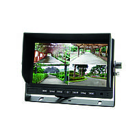 Монітор-відеореєстратор EM-703HDVR на торпеду на 4 камери (4-канальний) для фур, агротехніки, спецтехніки