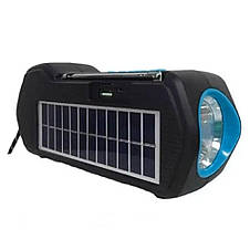 Портативна сонячна система 3в1 GD-LITE-11, з Bluetooth, LED-ліхтарем, FM/SW/AM, МР3, TF та USB-зарядкою, Синій, фото 2