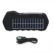 Портативна сонячна система 3в1 GD-LITE-11, з Bluetooth, LED-ліхтарем, FM/SW/AM, МР3, TF та USB-зарядкою, Синій, фото 4
