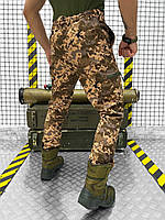 Камуфляжные брюки пиксель на флисе, теплые военные штаны осенние, зимние военные штаны пиксель er327 L